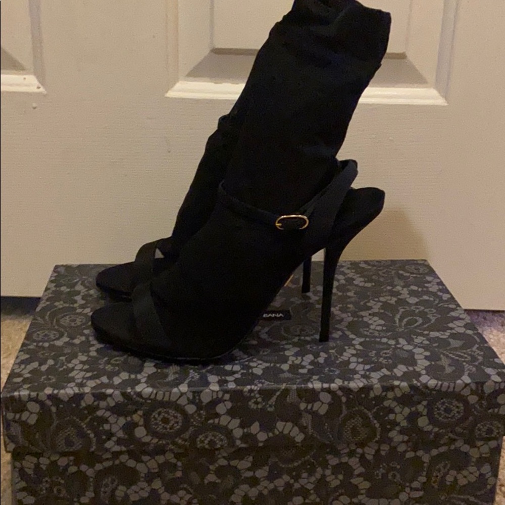 Dolce and Gabbana Tulle stretch heels